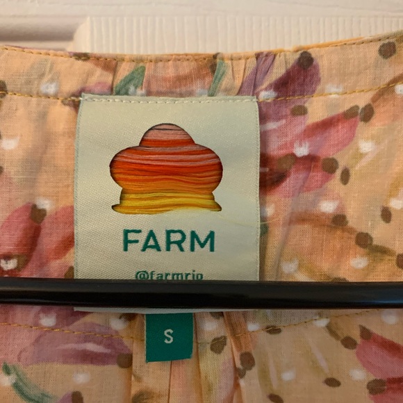 Farm Rio Yellow Floral Long Sleeved Mini Dress Size Small - Picture 3 of 6